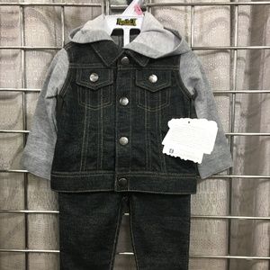Infant Boys 2 Pc Jacket/Hoodie and Pull up Bottoms